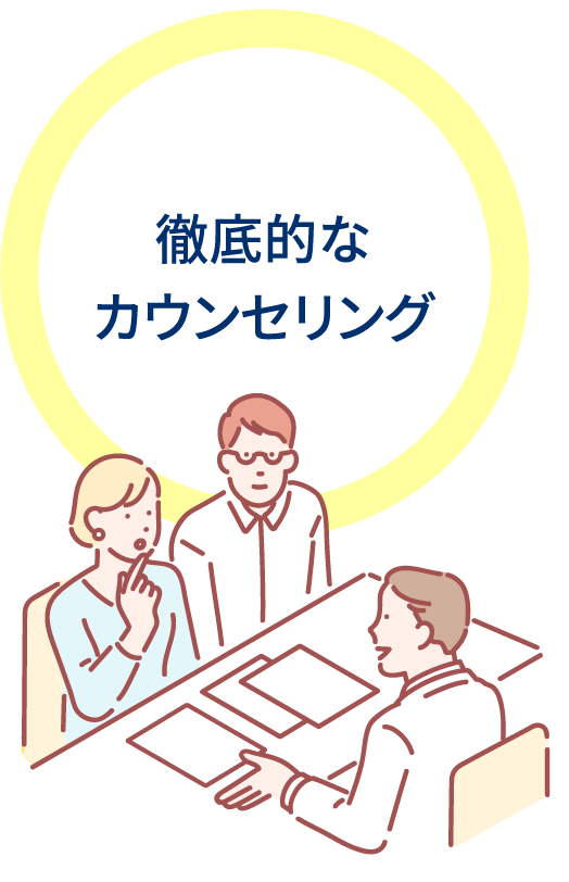 徹底的なカウンセリング